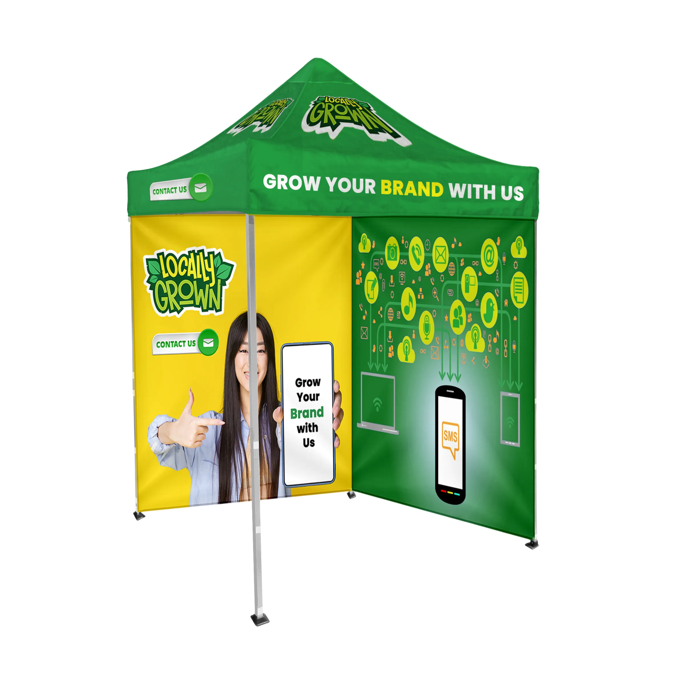 6'x6' Tent Canopy with frame and two full wall 8