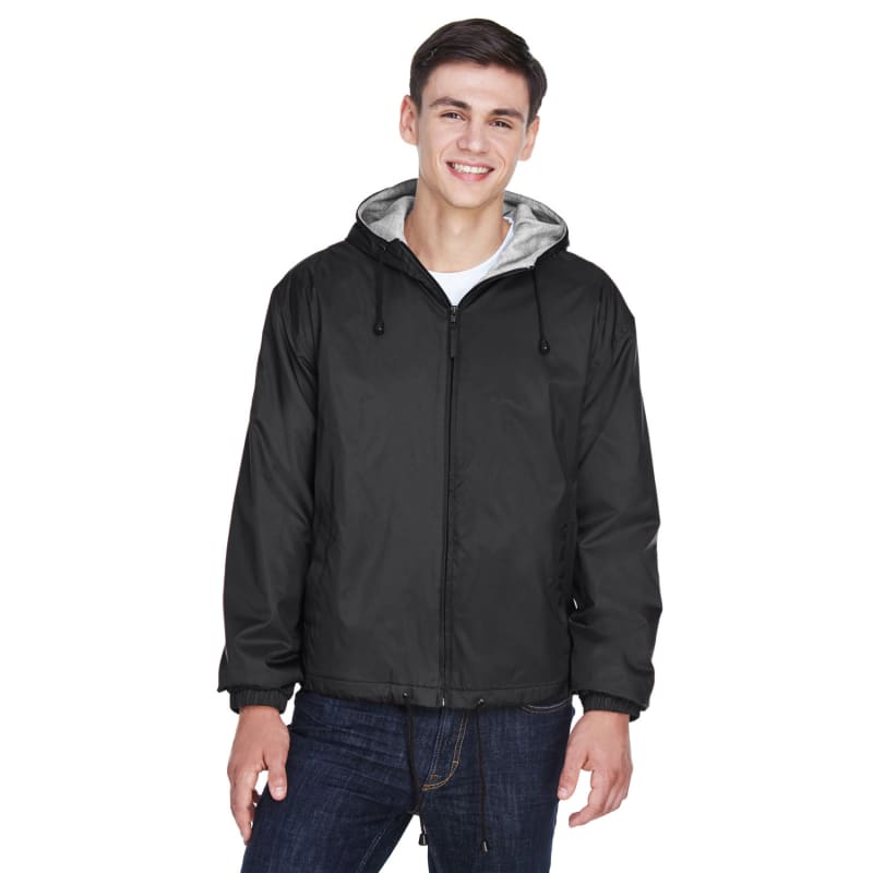 UltraClub Adult Fleece-Lined Hooded Jacket 9