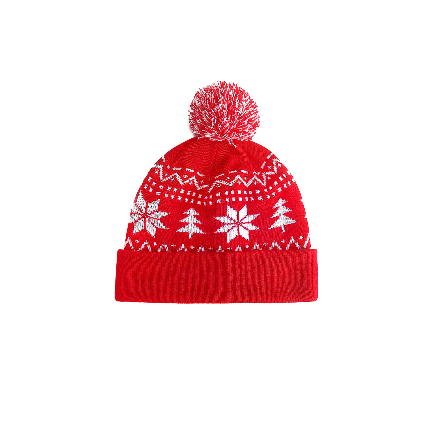 Christmas Beanie Hat Winter Knitted Crochet 2