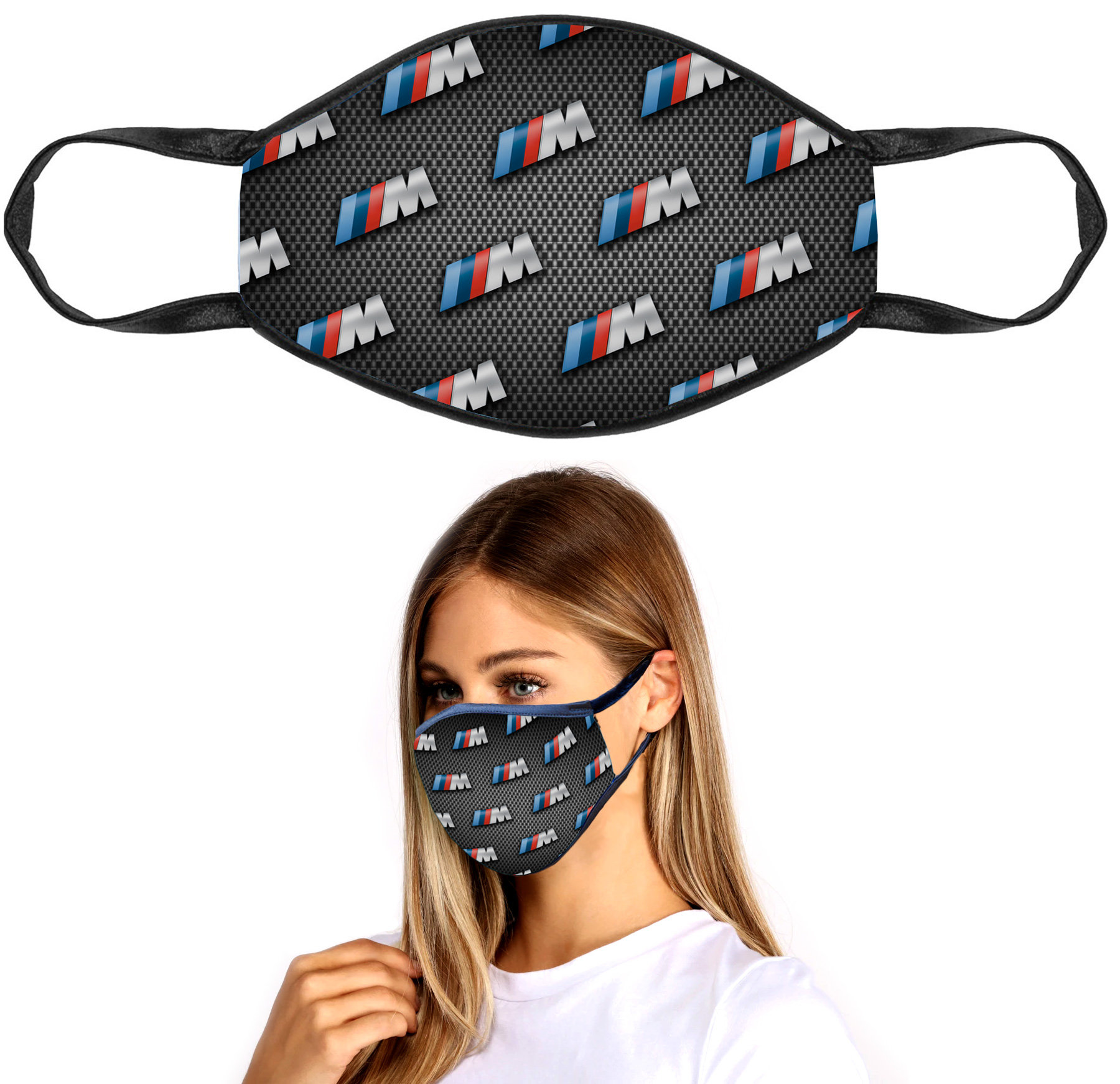 USA Made Full Color Face Mask with Ear Loops - Sublimated 1