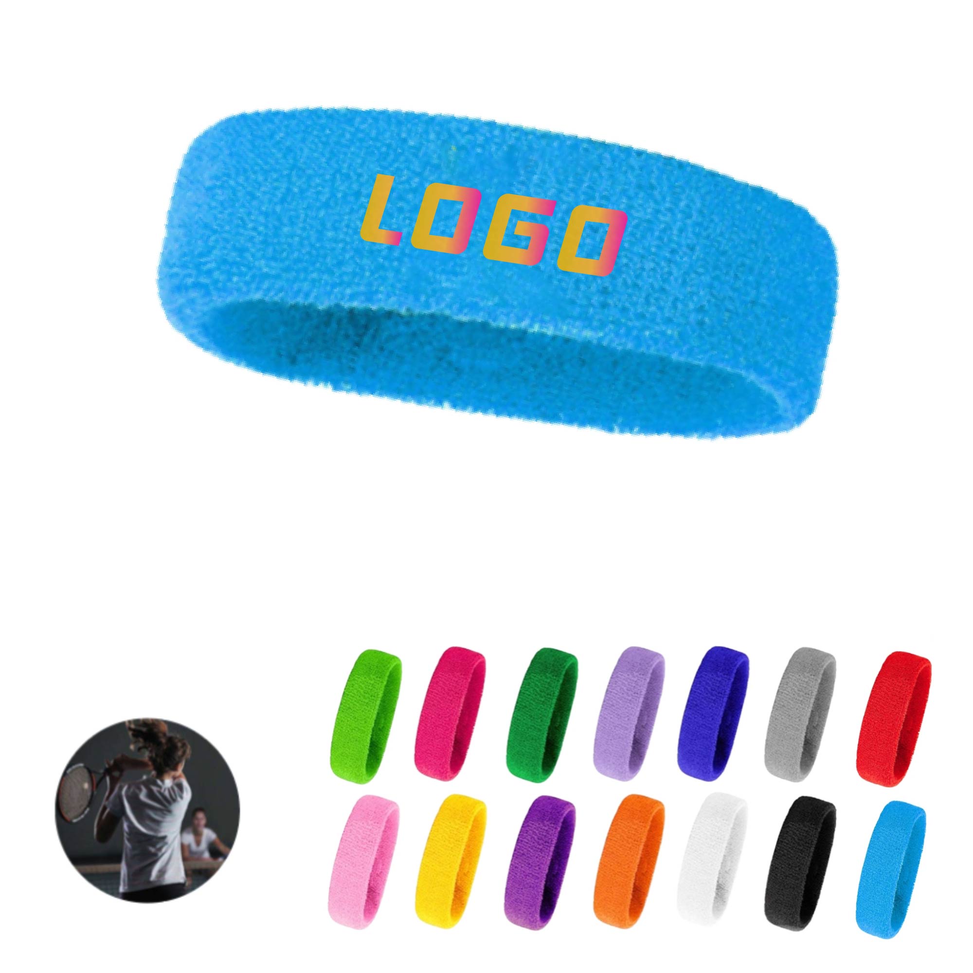 MOQ 10pcs Sweat-Wicking Headbands 1
