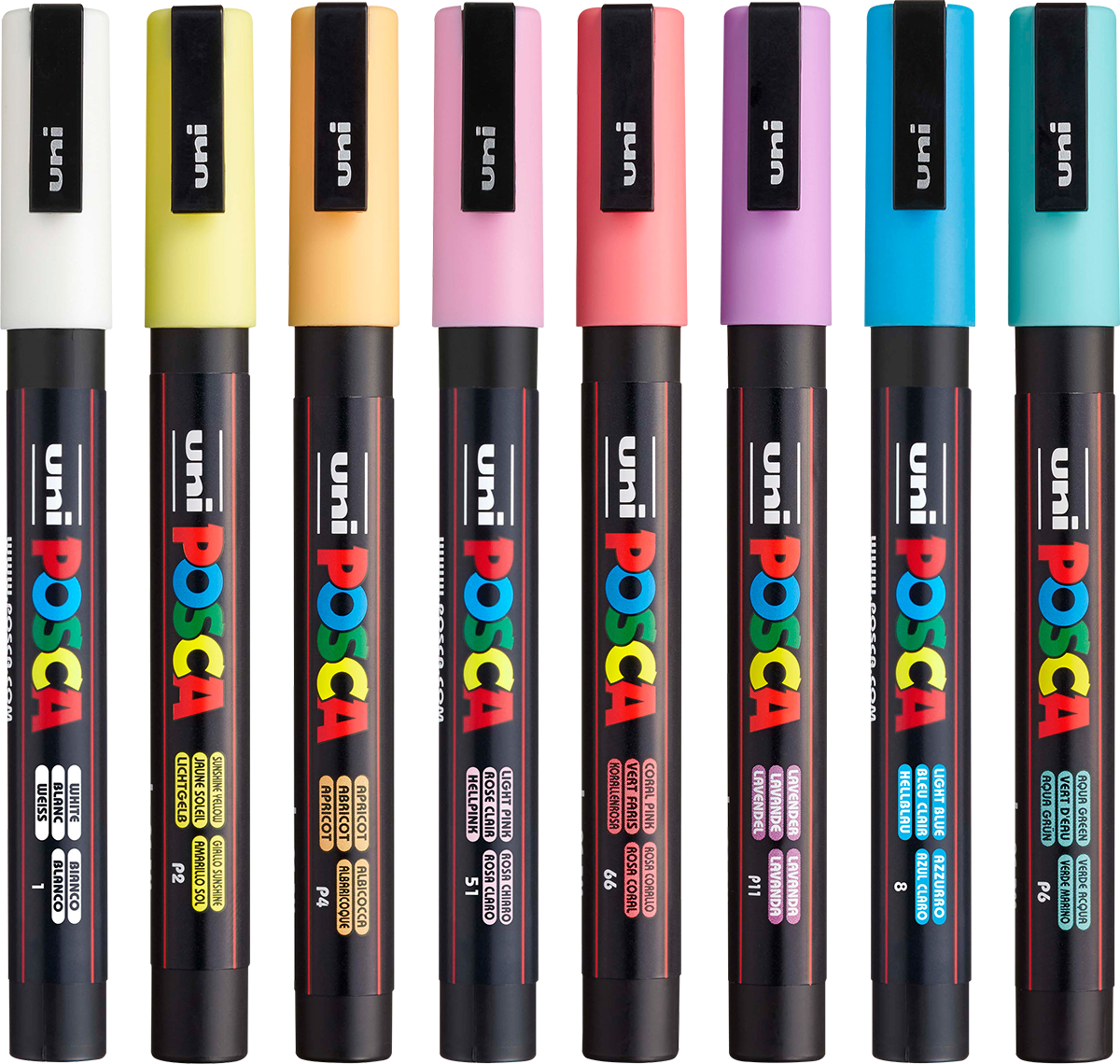 POSCA 8 Piece Soft Marker Set with Bag - Fine 6