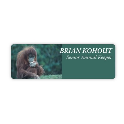 Rectangular Nameplate w/Rounded Corners (3"X9") Rectangle