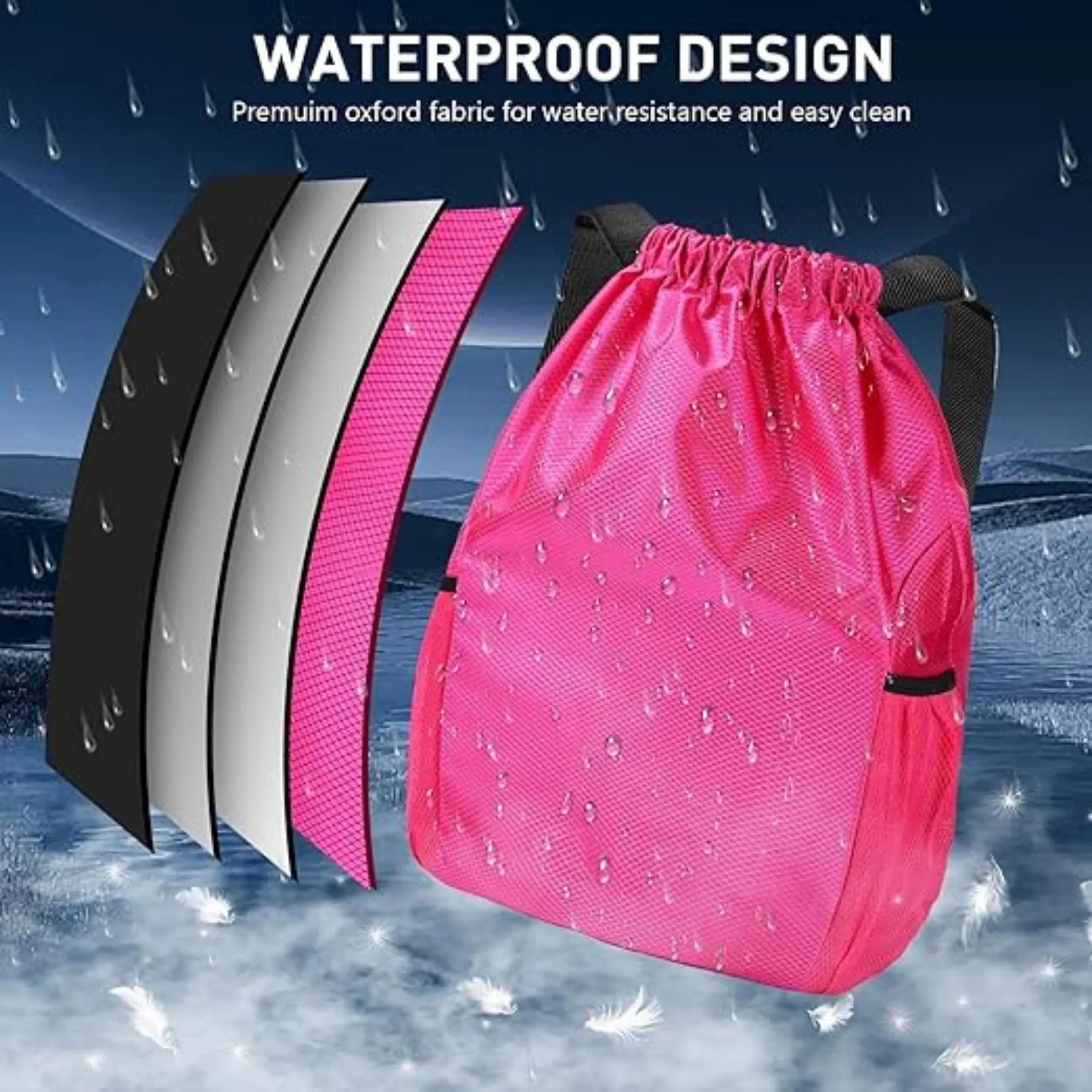 Waterproof Athletic Drawstring Bag 5