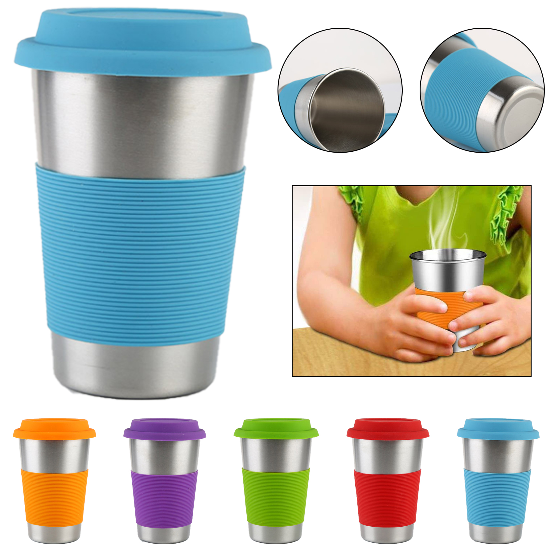 16 oz Stainless Steel Straw Cup 2