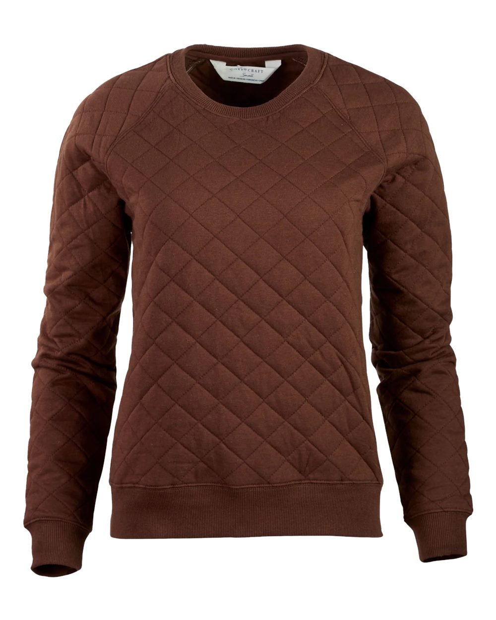 Women's Quilted Crewneck Pullover - R08 44