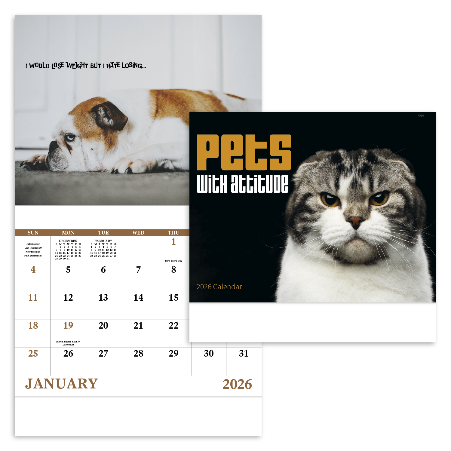 Good Value™ Pets with Attitude - Stapled Calendar 41