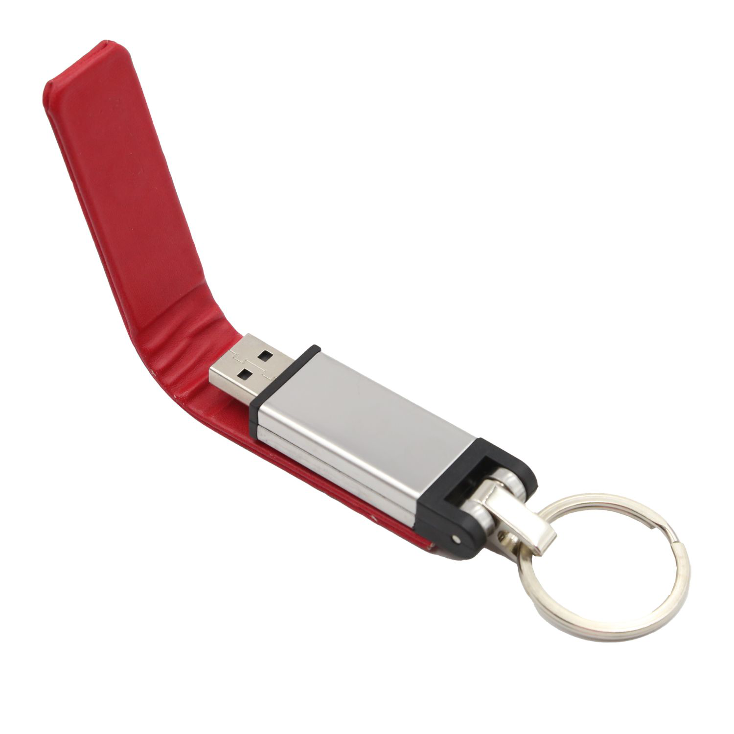 Leather Fast USB with Keyring 4