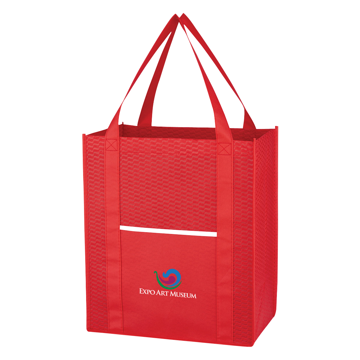 Non-Woven Wave Shopper Tote Bag 11