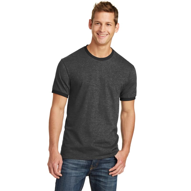 Port & Company Core Cotton Ringer Tee. 16