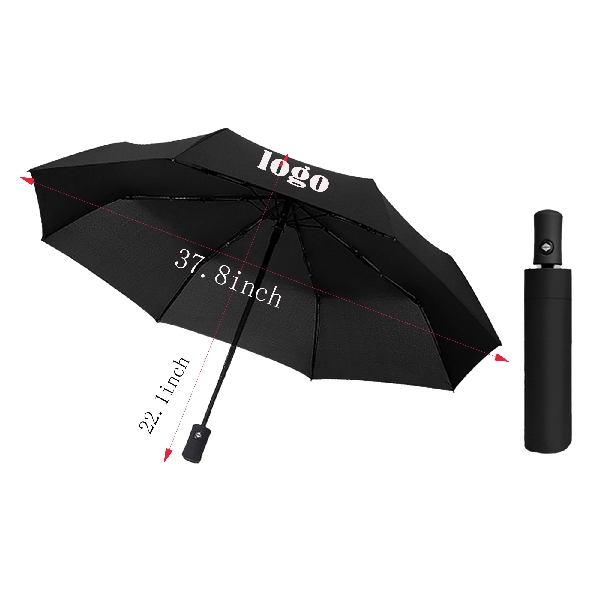Portable Compact 8-Rib Automatic Umbrellas For Rain and Sunny MOQ10 3