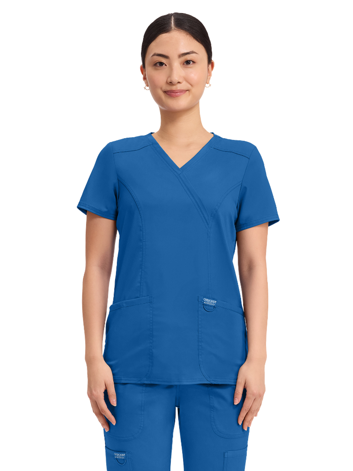 Cherokee - Workwear Revolution - Women's 2-Pocket Mock Wrap Top 50