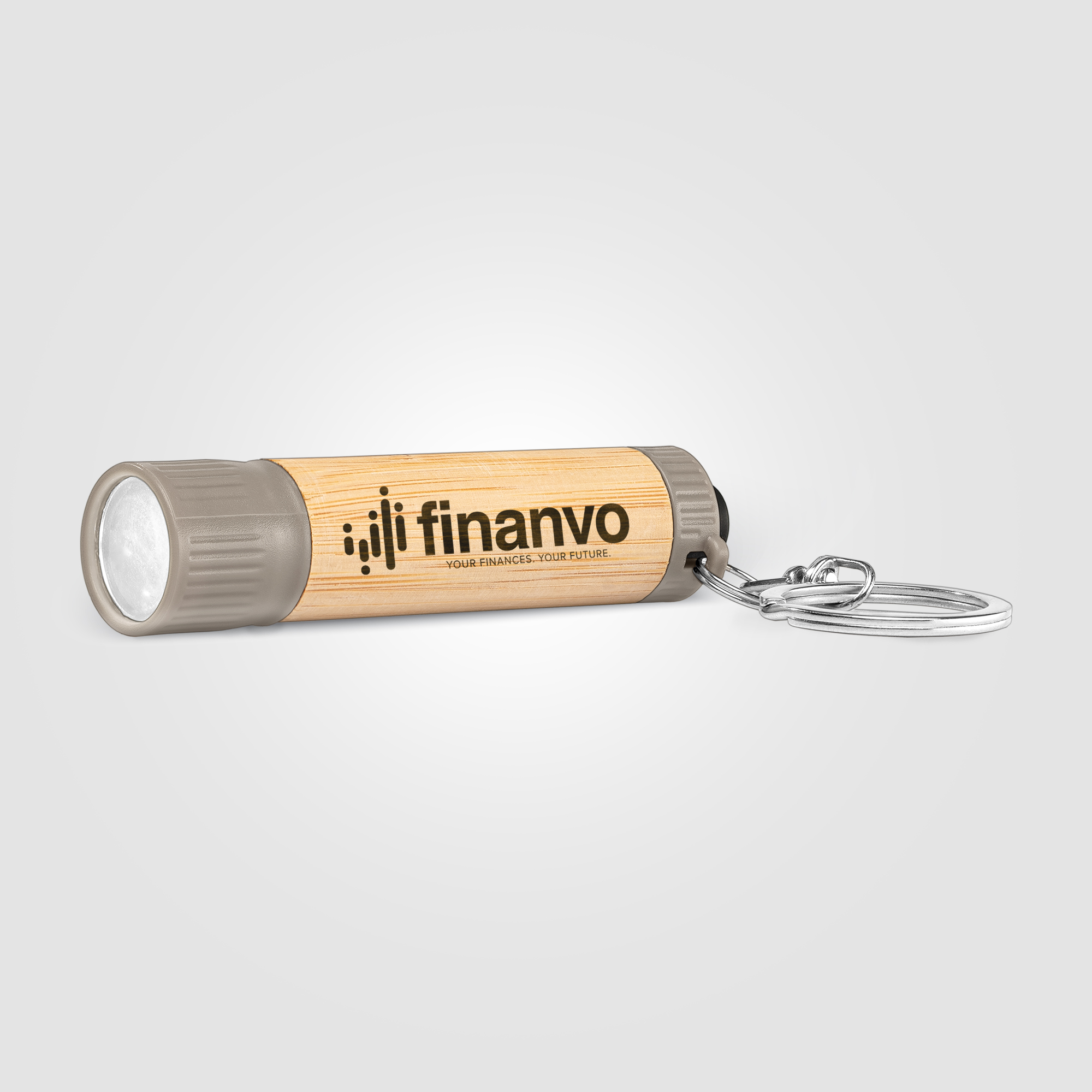 Bamboo LED Flashlight with Keyring 3