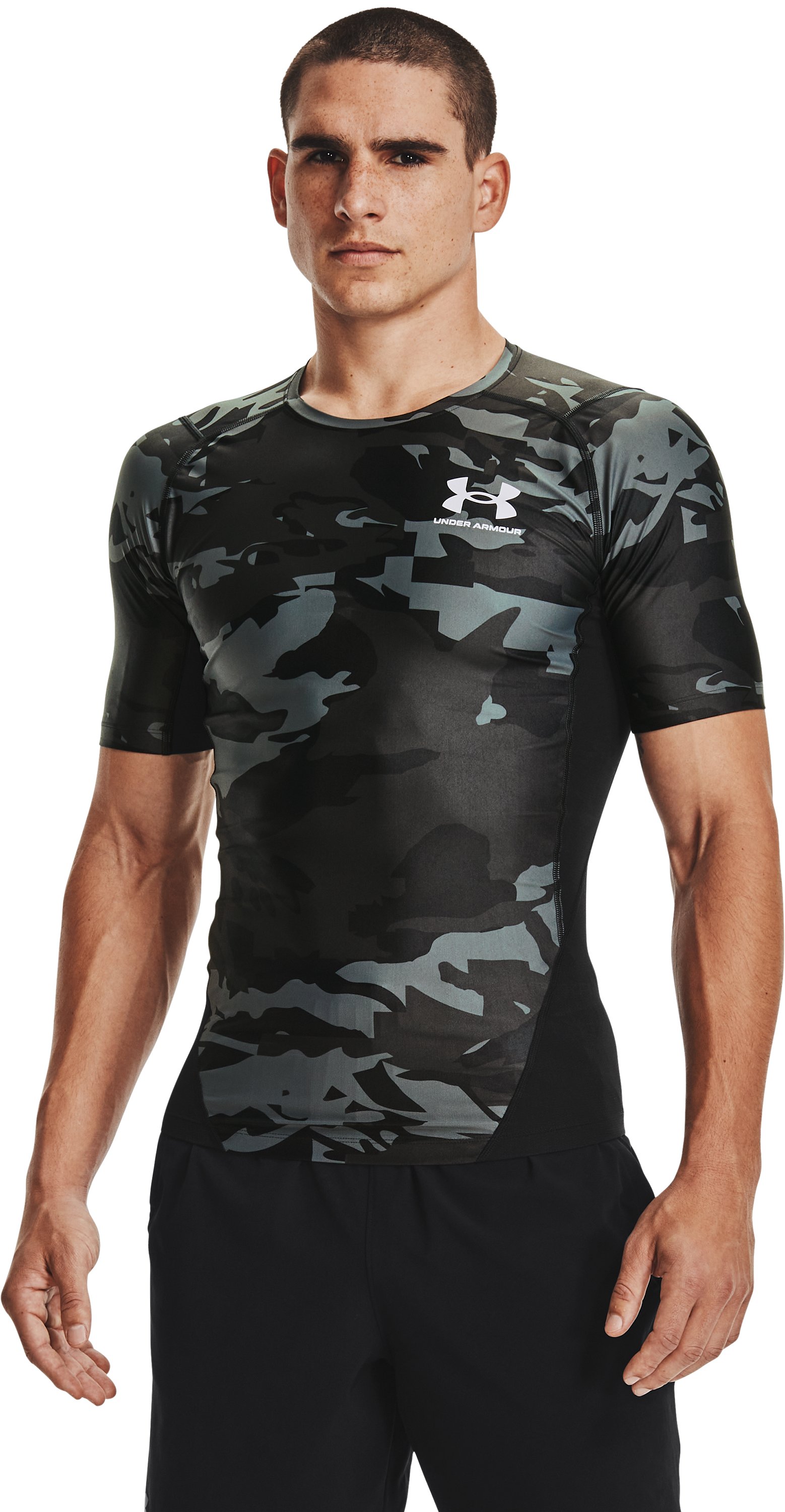 UA Iso-Chill Printed Men's Compression Short Sleeve, custom athletic wear with logo imprint 2