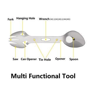 Multifunctional Knife And Spoon Set With Stainless Steel Design 12