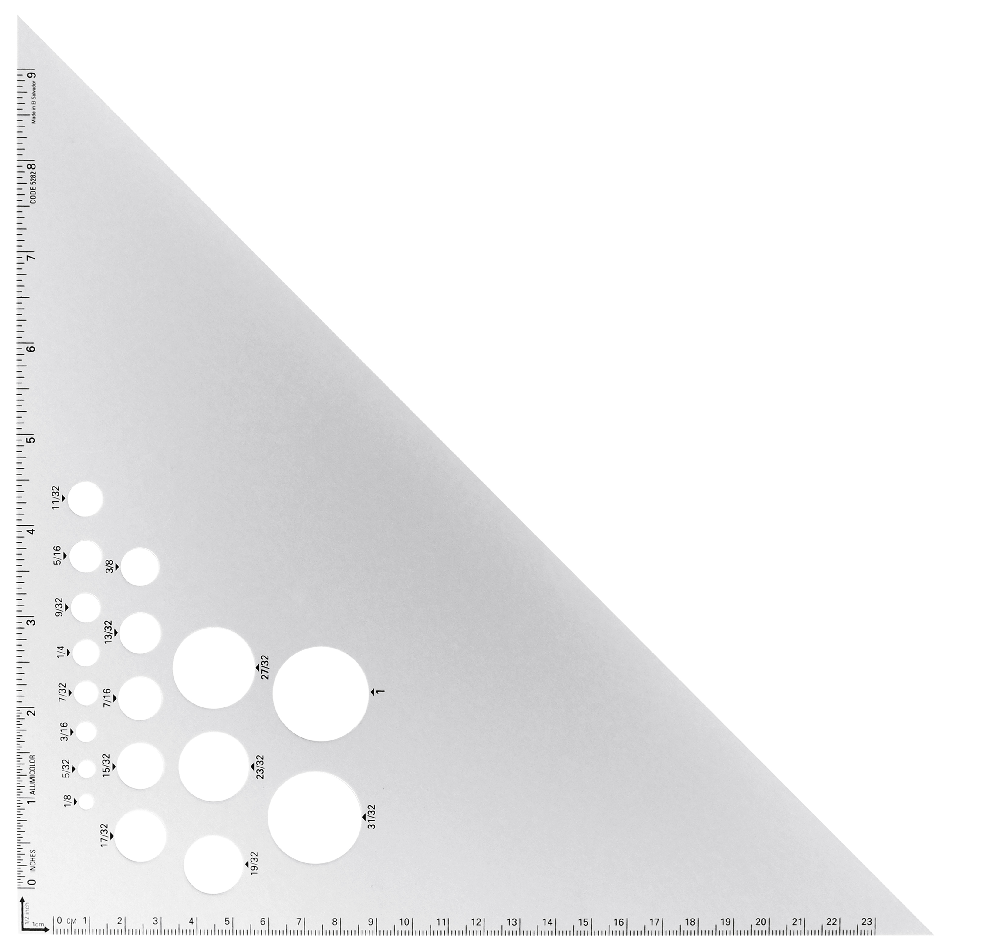 10" 45/90 Degree Aluminum Drafting Triangle 5