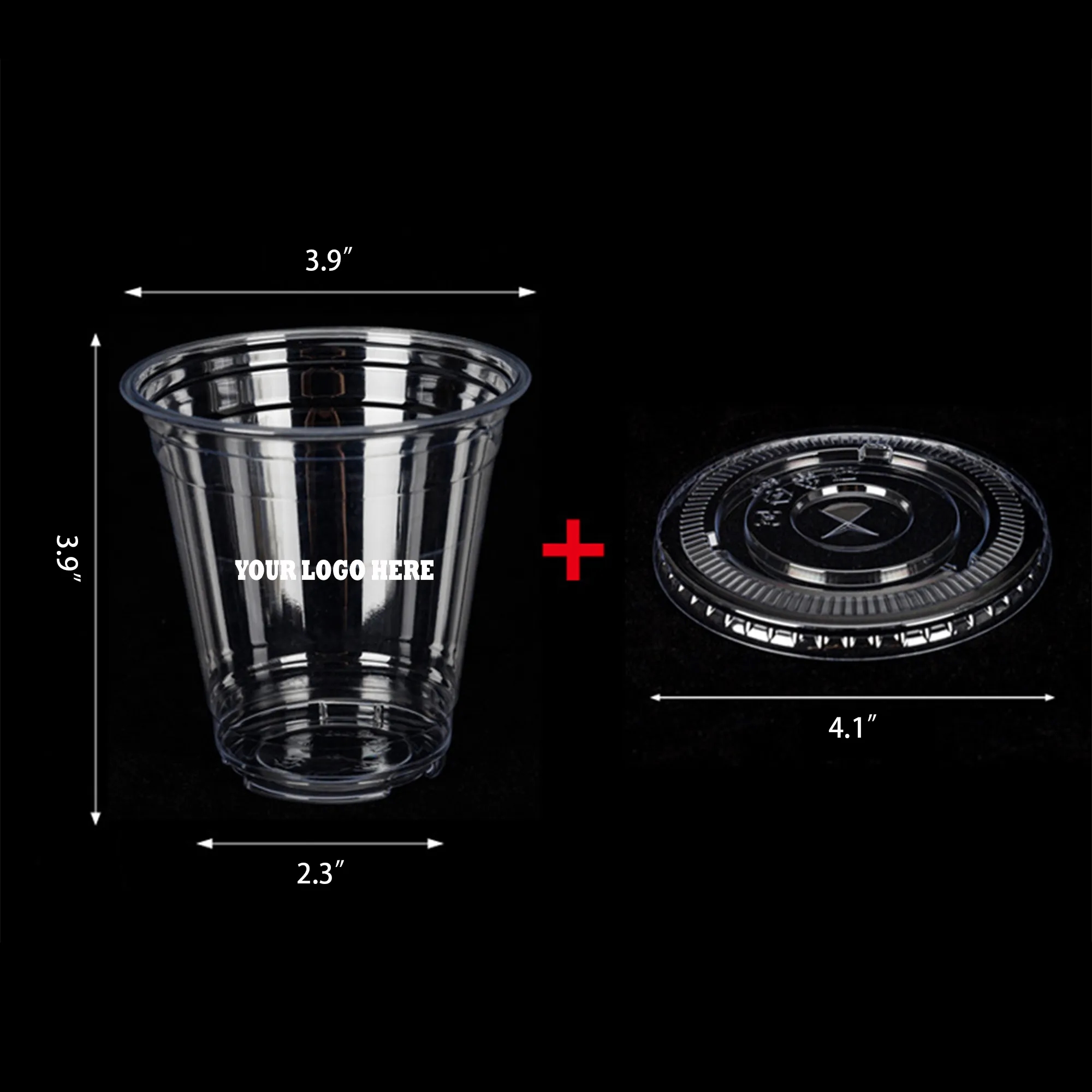 12oz Disposable Clear Milk Tea Coffee Drink Cup MOQ 100PCS 2