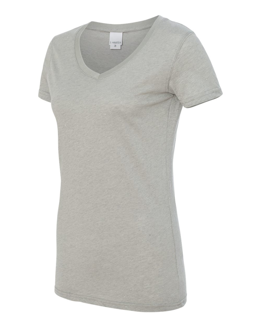 Women's Glitter V-Neck T-Shirt - 8136 8