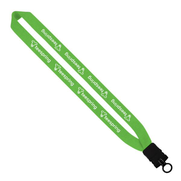1" Cotton Lanyard with Plastic Snap-Buckle Release & O-Ring 3
