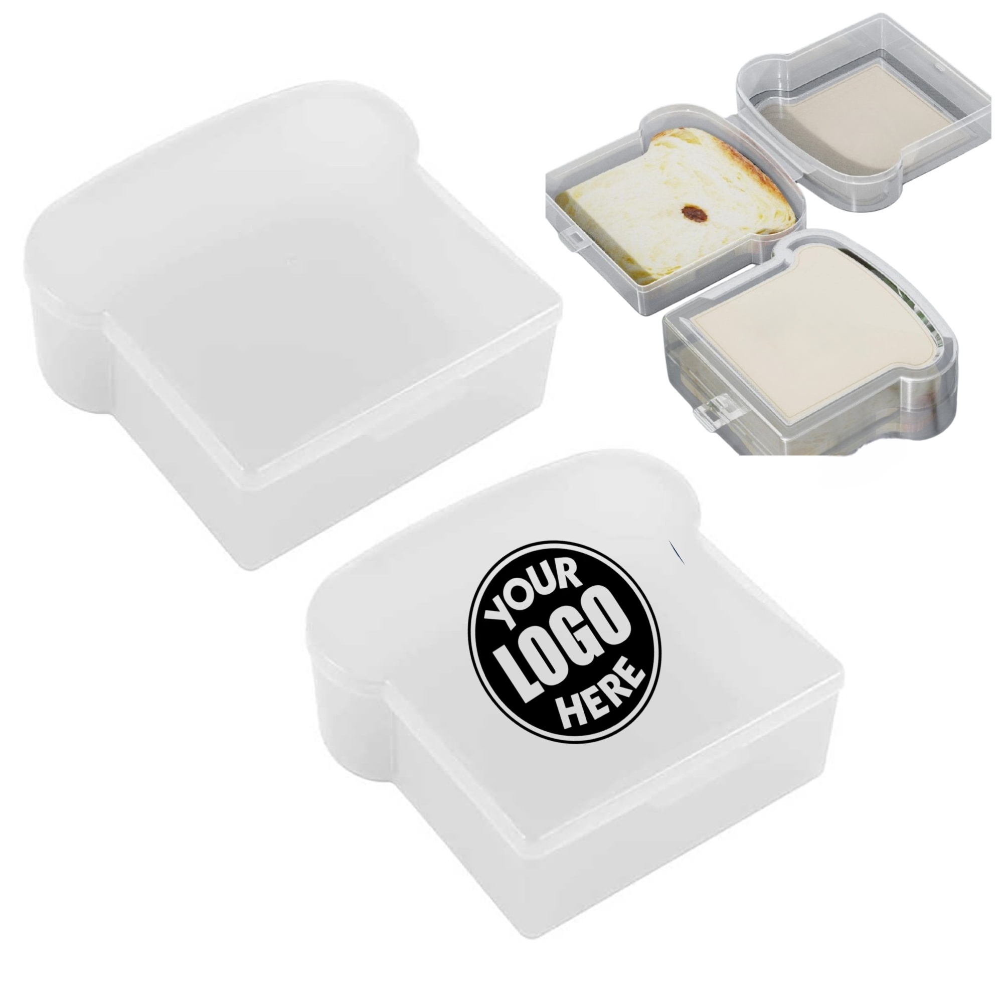 Toast Shaped Sandwich Box Resuable Lunch Prep Box 3