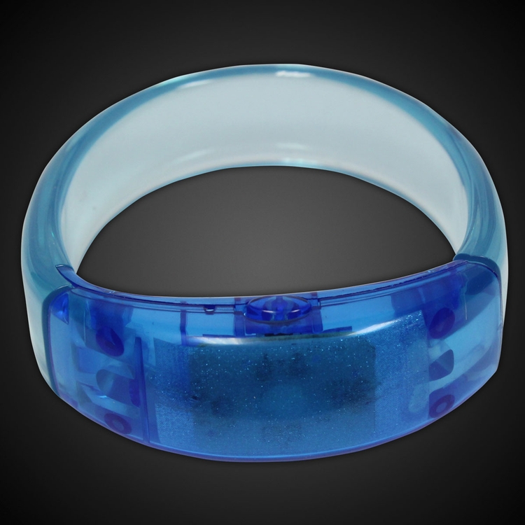 Blue 8" Light Up LED Glow Bangle Bracelet 4