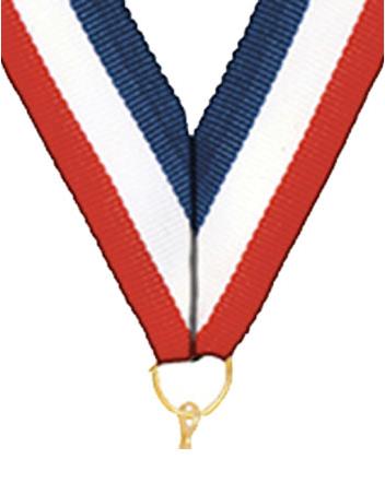 0.875" x 30" Red/White/Blue Snap Clip Stock Ribbon 1