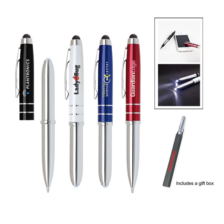 Ipad/Iphone stylus with LED and ballpoint pen 3