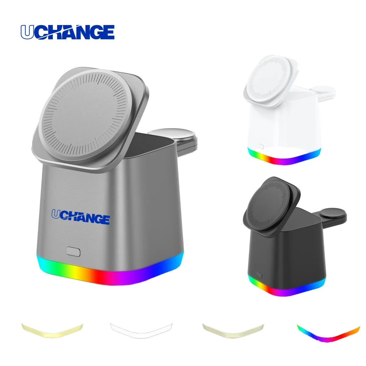 RGB Light 4 In 1 Foldable MagSafe Wireless Charger 2