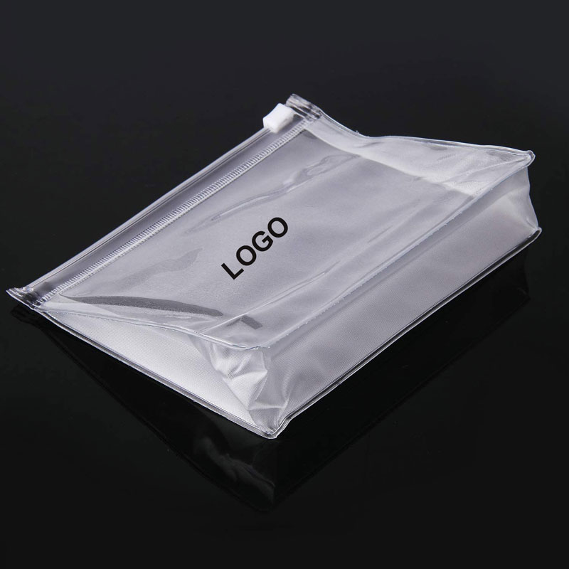 Clear Waterproof Cosmetic Bag with Zipper Closure 2