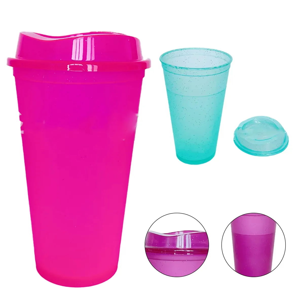16 Oz. Plastic Shaker Cup With Flip Lid In Assorted Colors 8