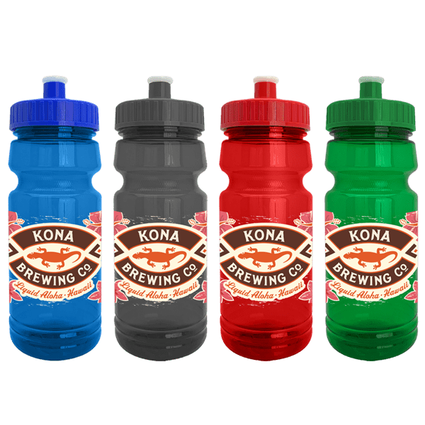 Cycle 24oz Recycled Transparent Bike Bottle w/Push-Pull Lid 2