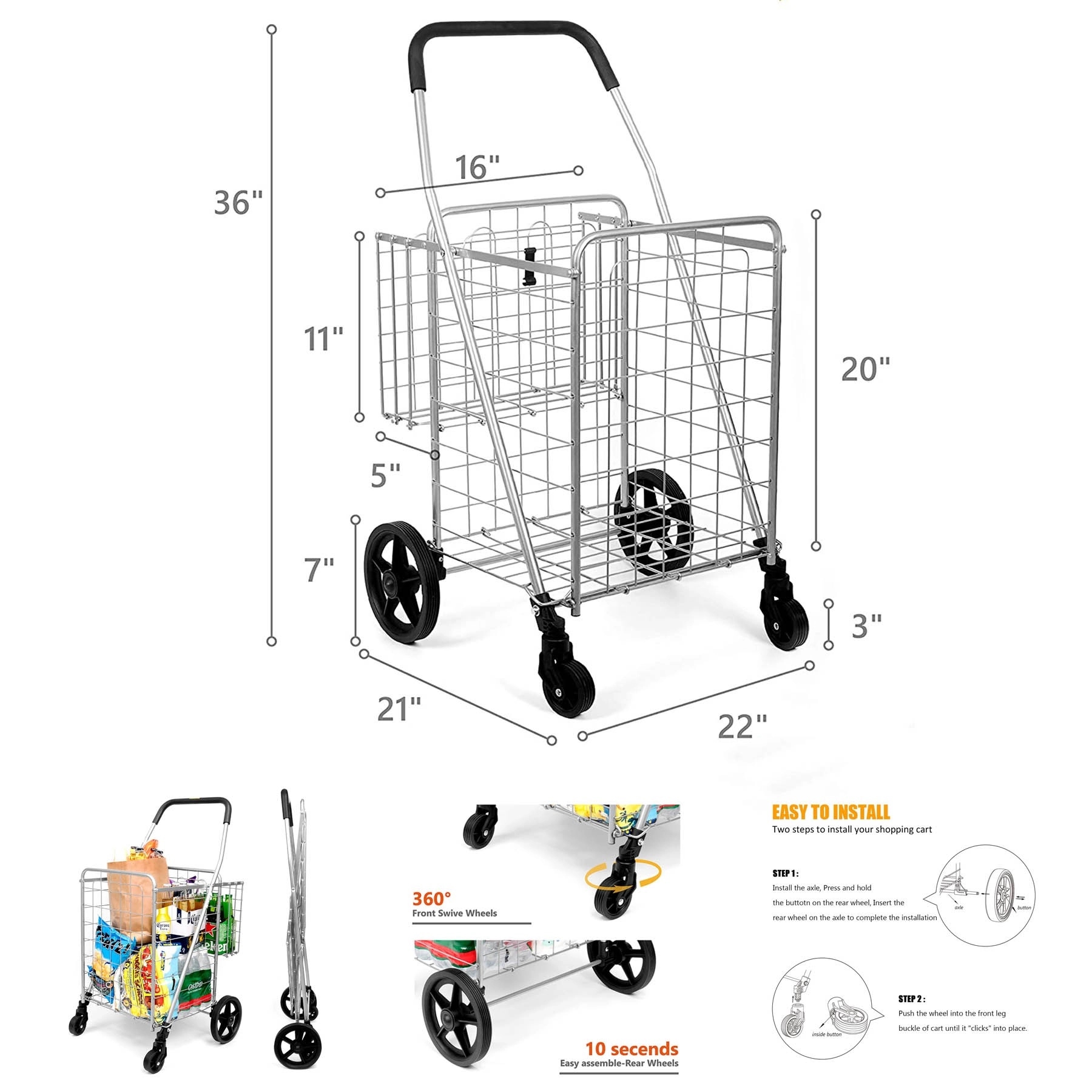 Foldable Shopping Trolley 1