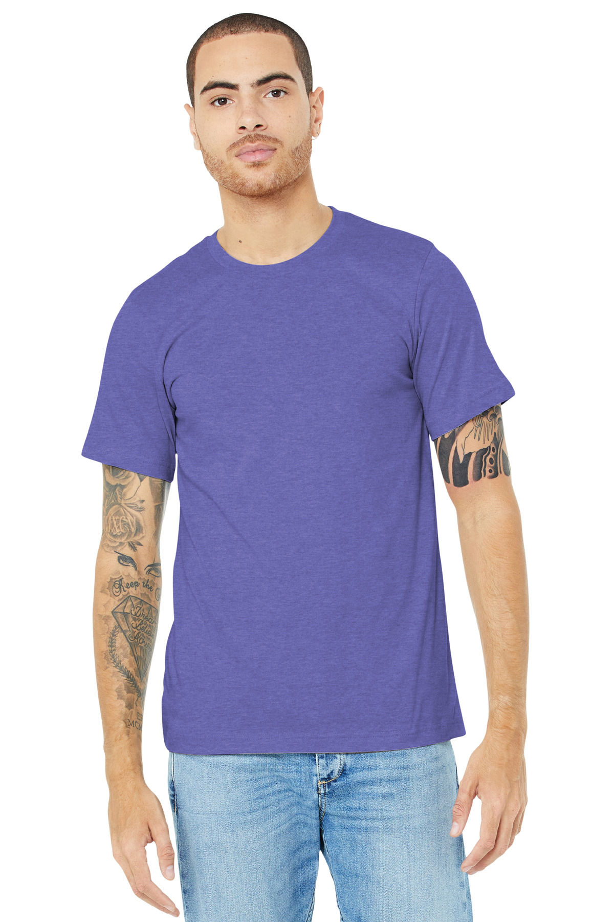 BELLA+CANVAS Unisex Heather CVC Short Sleeve Tee. BC3001CVC 323