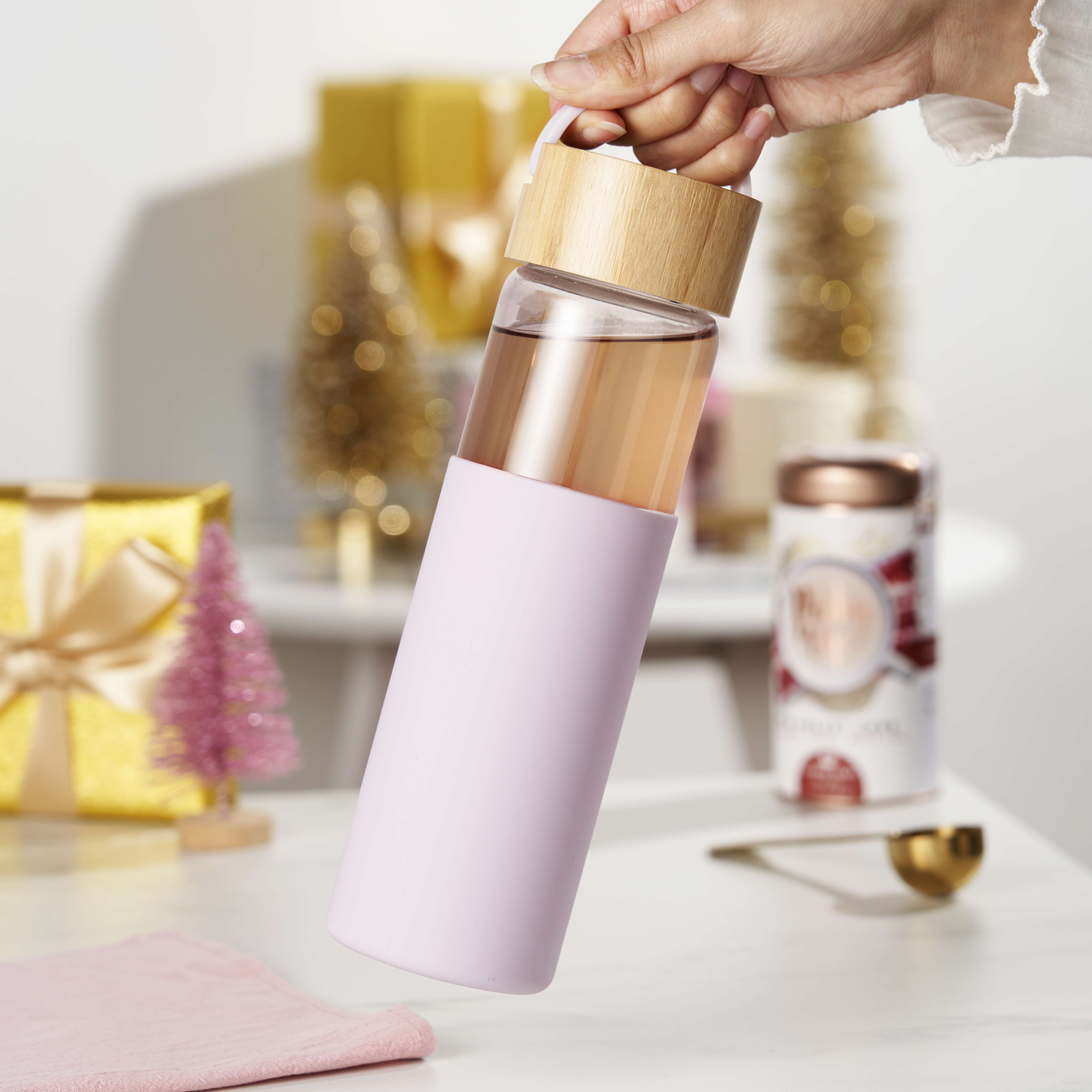 Pinky Up® Dana Glass Travel Tea Mug 2