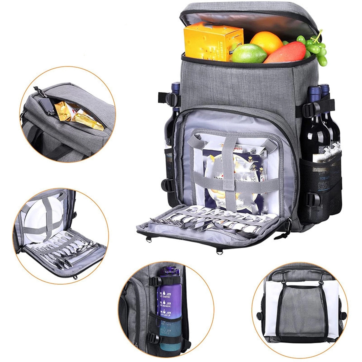 Large Capacity Insulated Cooler Backpack 40L 5