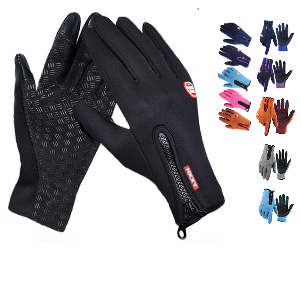 Touch Screen Waterproof Zipper Riding Gloves 2
