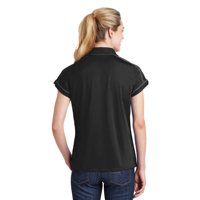 Sport-Tek Women's Contrast Stitch Micropique Sport-Wick Polo. 9