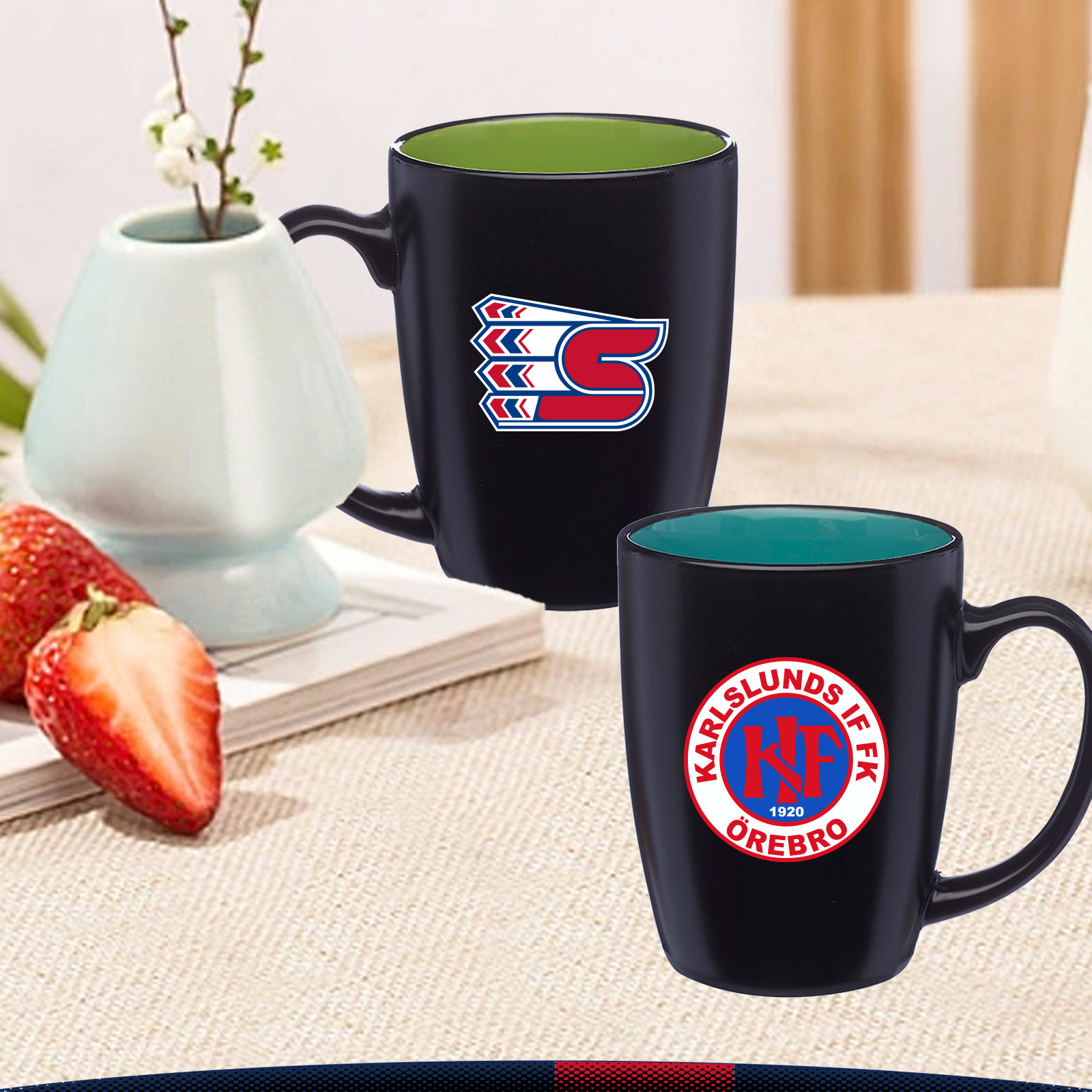 12 oz. Earthen Two Tone Coffee Mugs 7