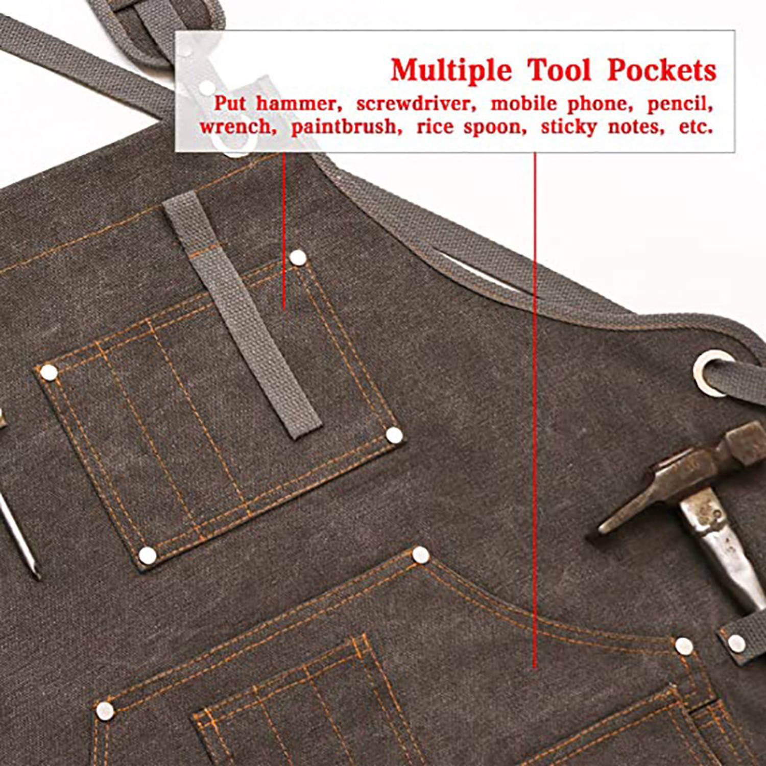Multi-Pocket Canvas Tool Apron 6