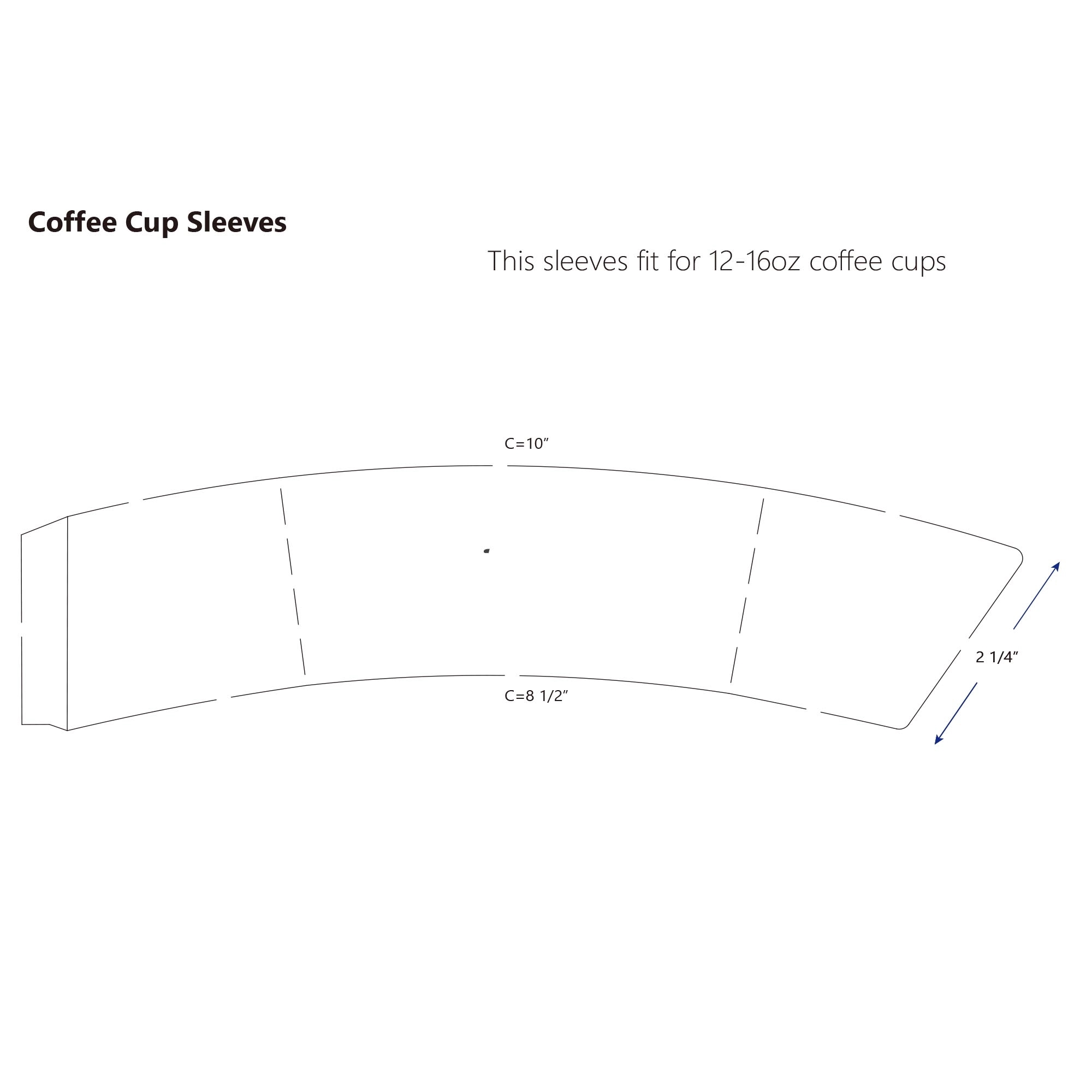 12-16 oz Full-Color Kraft Coffee Cup Sleeve MOQ500 3