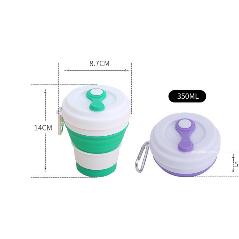 11.6OZ Collapsible Retractable Silicone Travel Cup 4