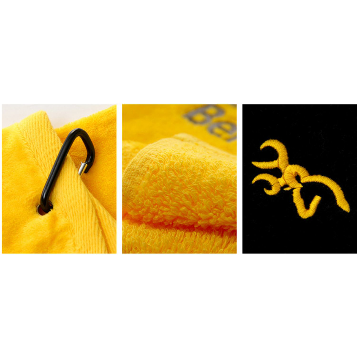 450G 100% Cotton Embroidered Golf Towel w/ Carabiner 15.5 " x 24.4" 9