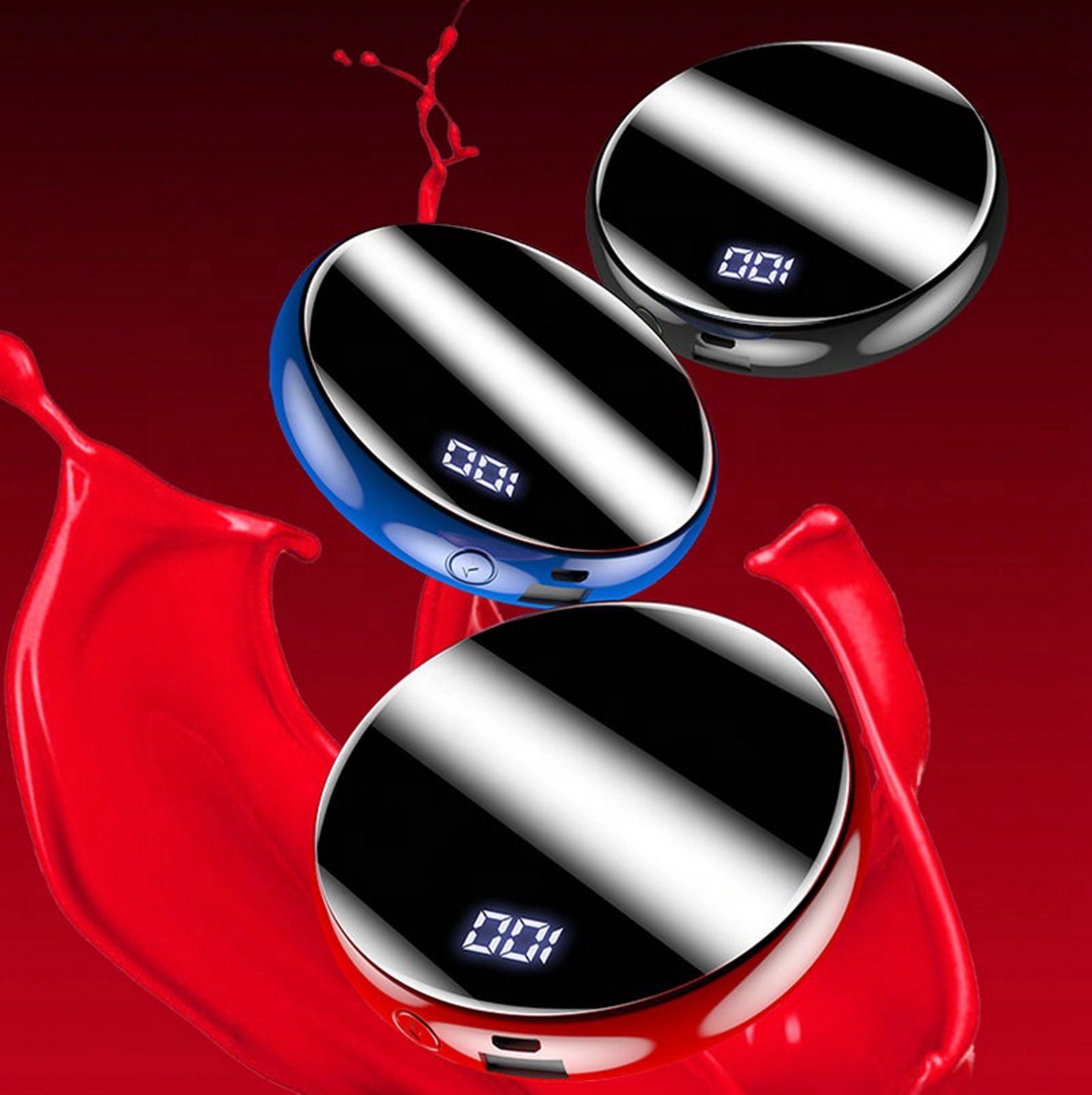 10000 mAh Round Mirror Power Bank 5