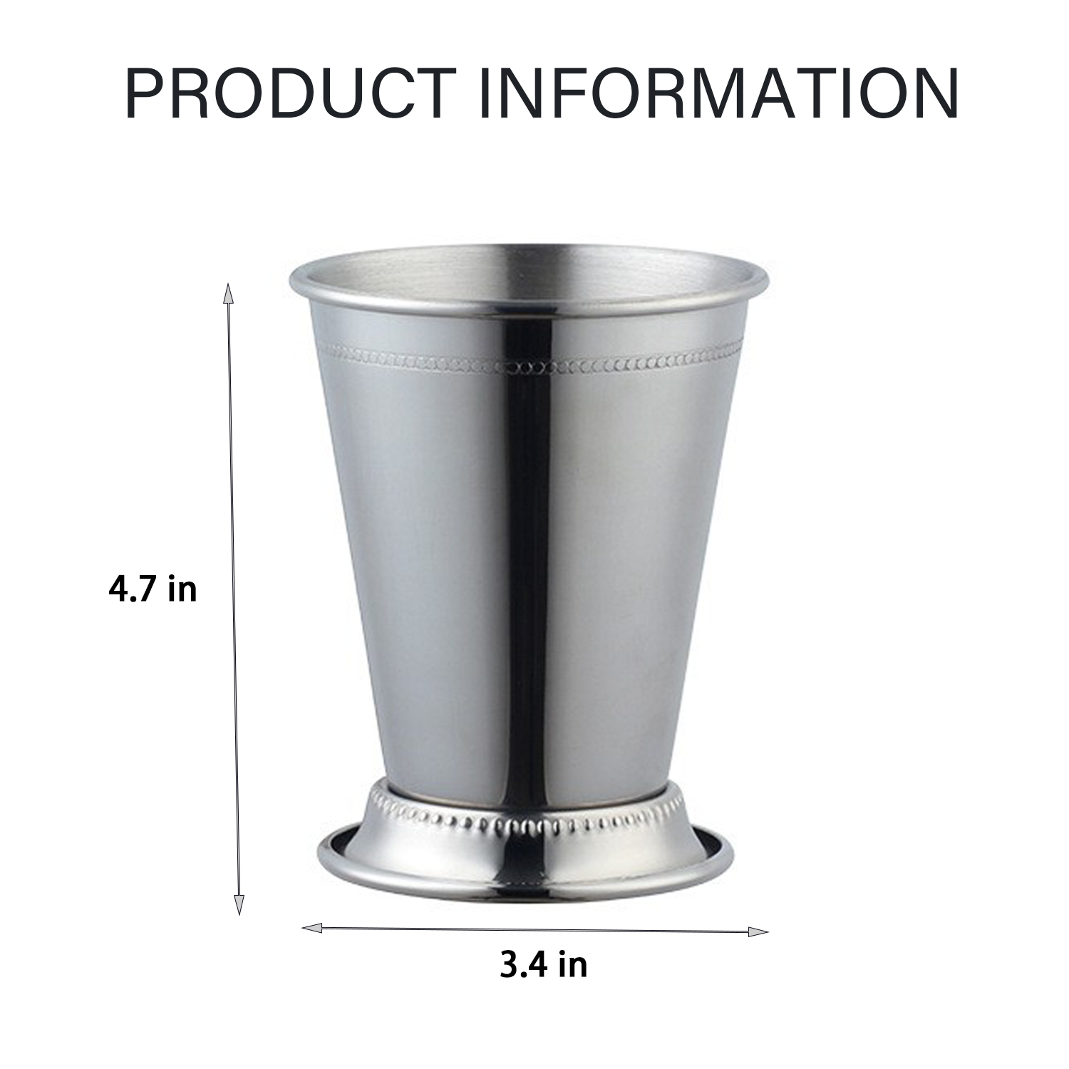 12Oz Stainless Steel Juliet Cocktail Glass 2