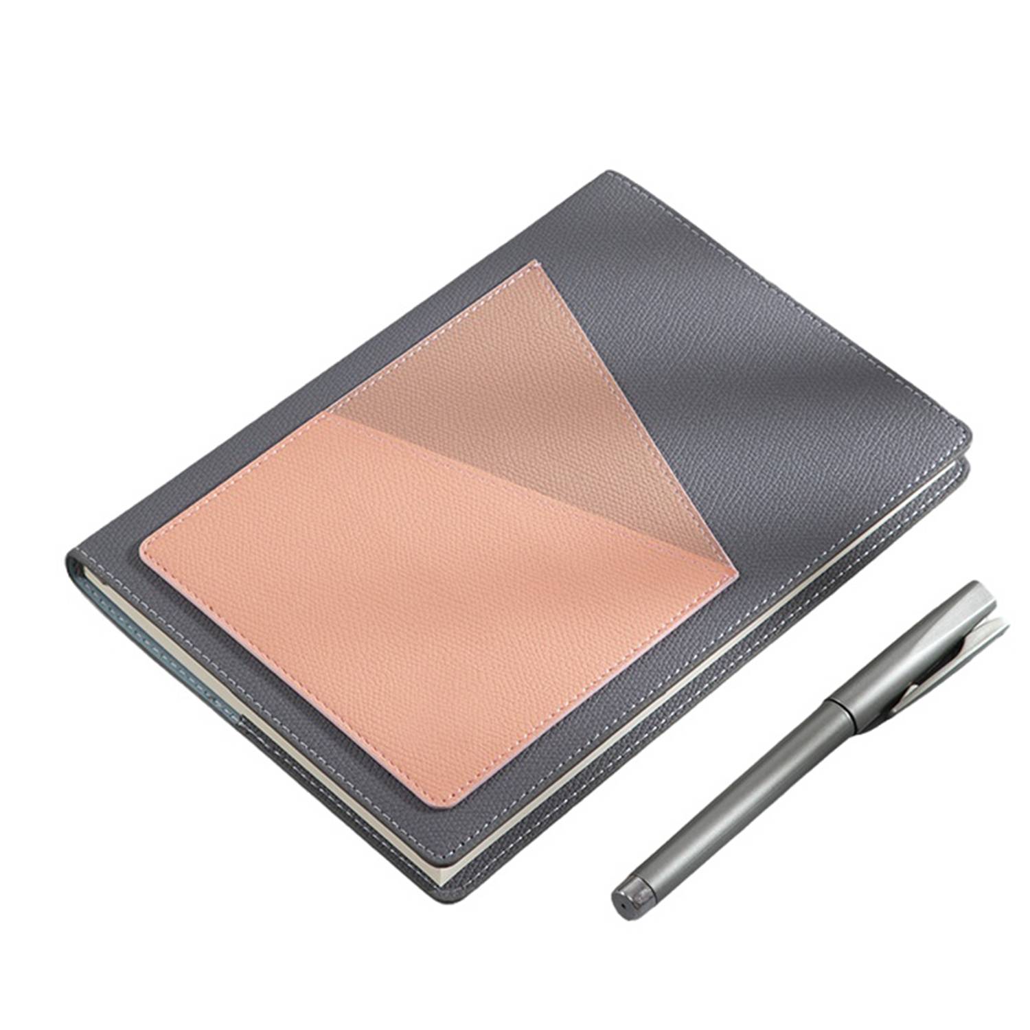 A5 PU Leather Slip Pocket Notebooks w/ Pen 5