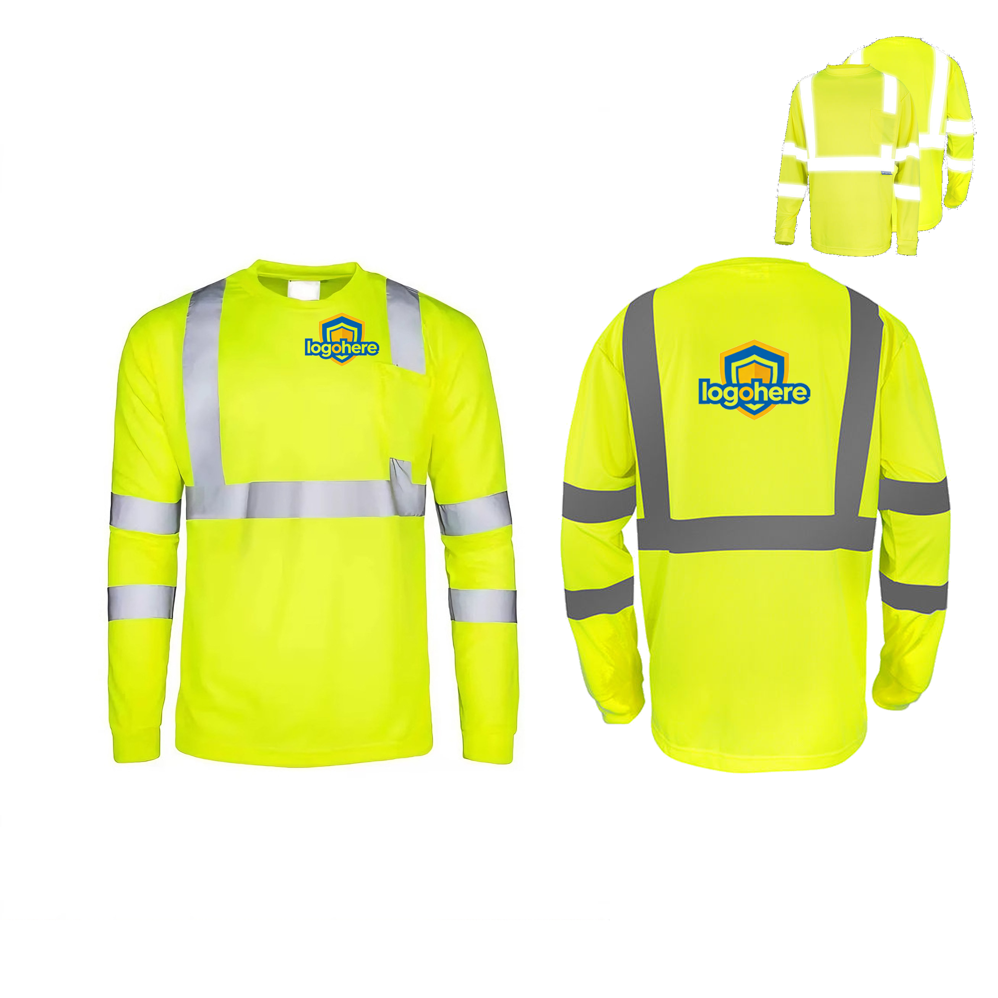 MOQ 20 Hi-Vis Polyester Work Shirt 2