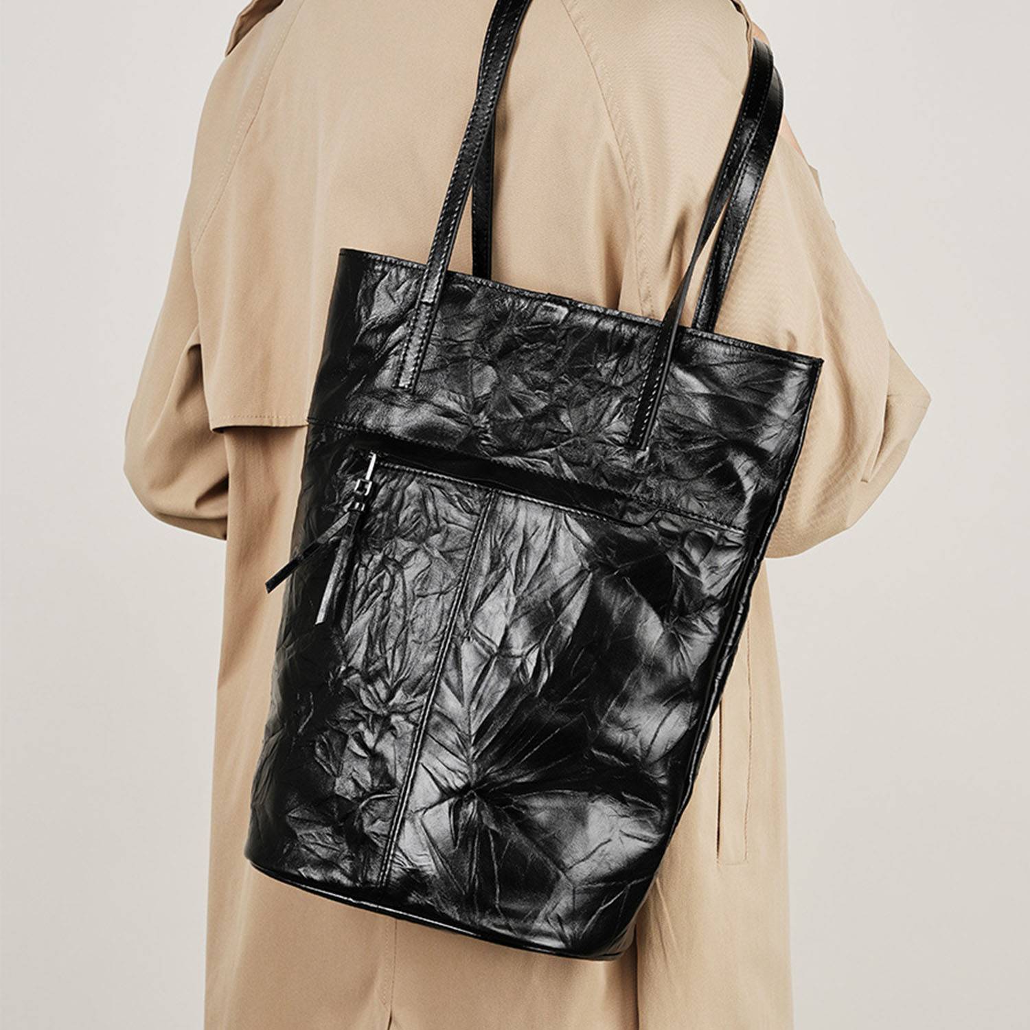 Genuine Leather for girl tote bag, custom tote bag with logo imprint 5