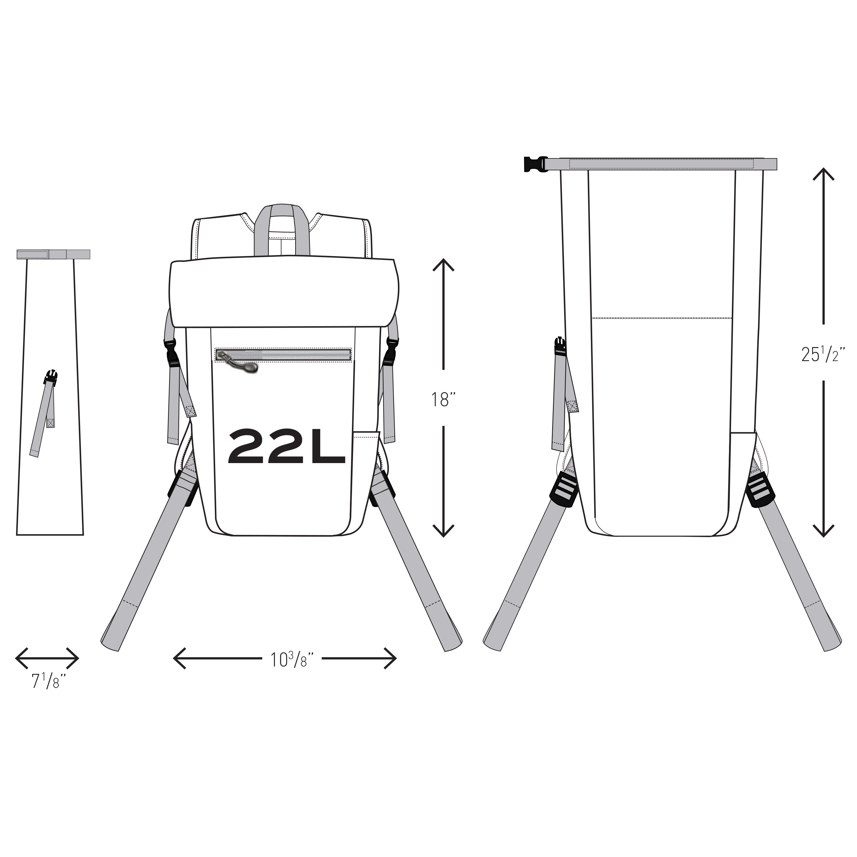 Call Of The Wild Roll-top Water Resistant 22l Backpack 4