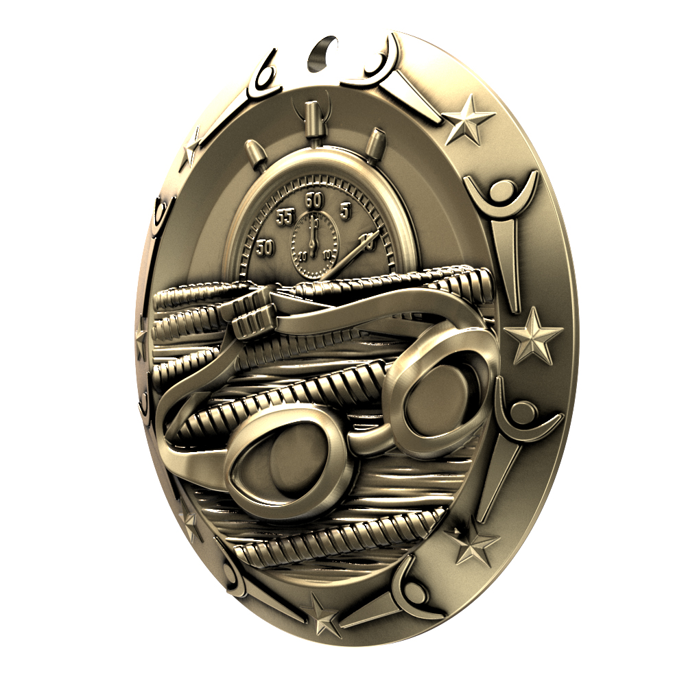 Swimming World Class Medallion (3") 4
