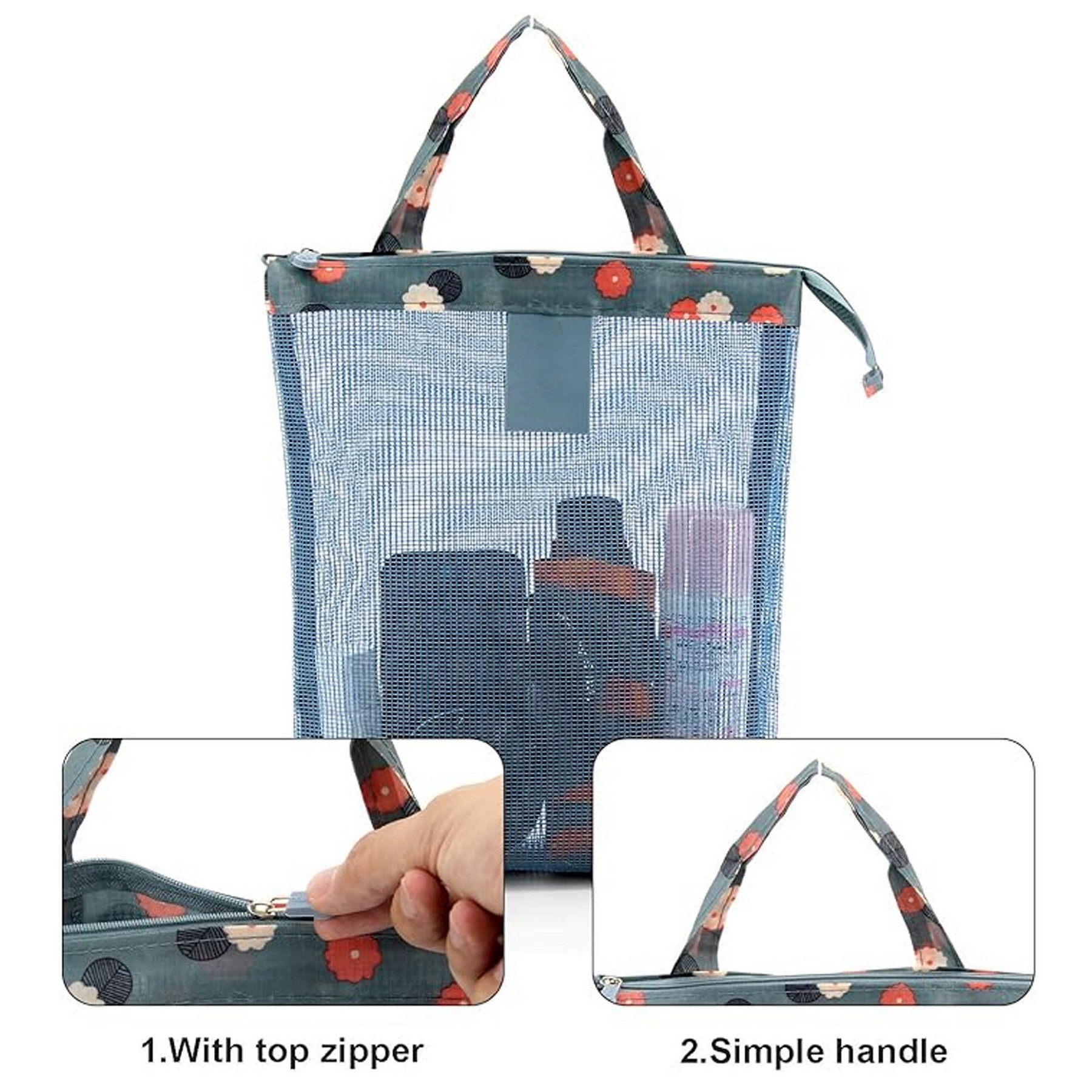 Foldable Women's Beach Mesh Shoulder Bag 2
